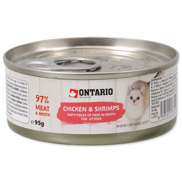 ONTARIO Junior Chicken Pieces + Shrimp 95g