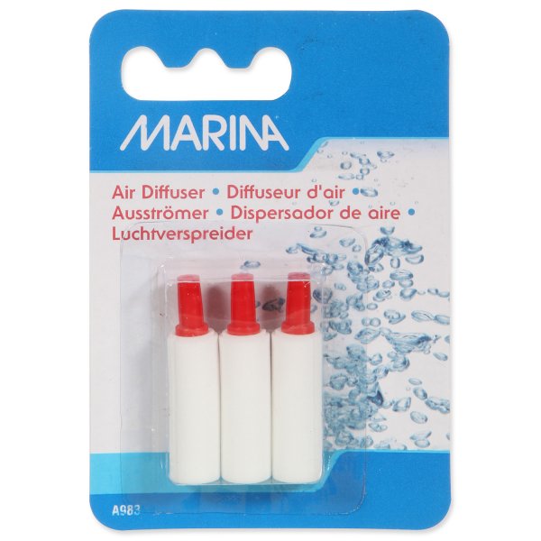 Kámen vzduchovací MARINA válec bílý 3 cm 3ks
