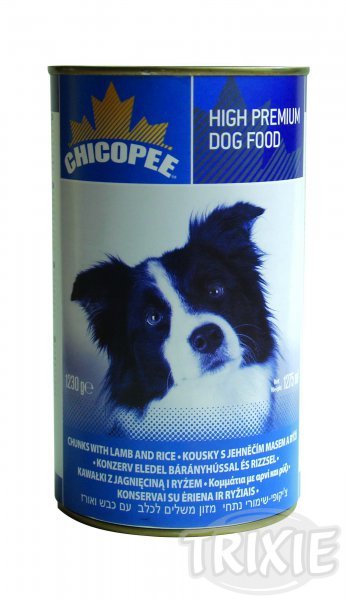 CHICOPEE konzerva jehněčí s rýží pro psy 400g