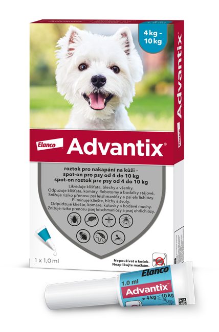 Advantix Spot On 1x1ml pro psy 4-10kg
