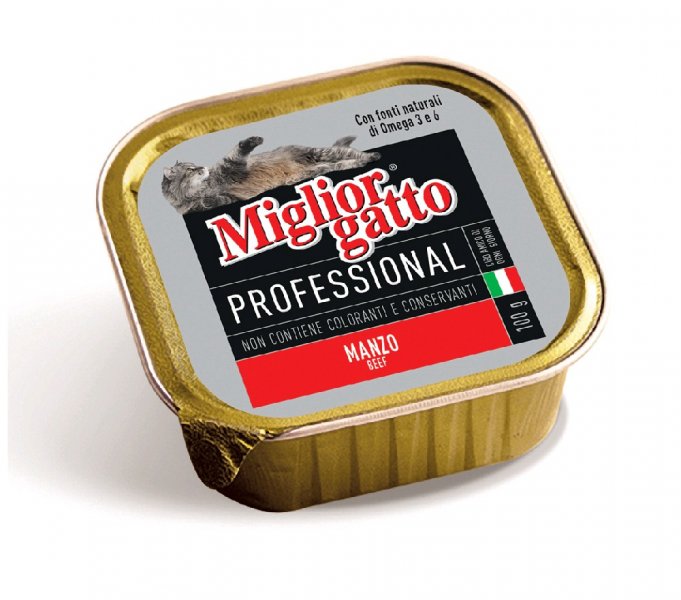 Migliorgatto Professional pro kočky s hovězím masem 100g