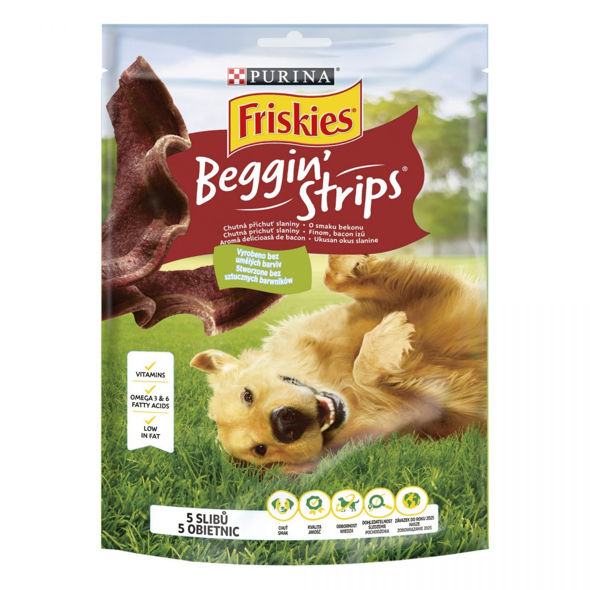 Friskies pochoutka pes Snack Beggin Strips bacon 120g