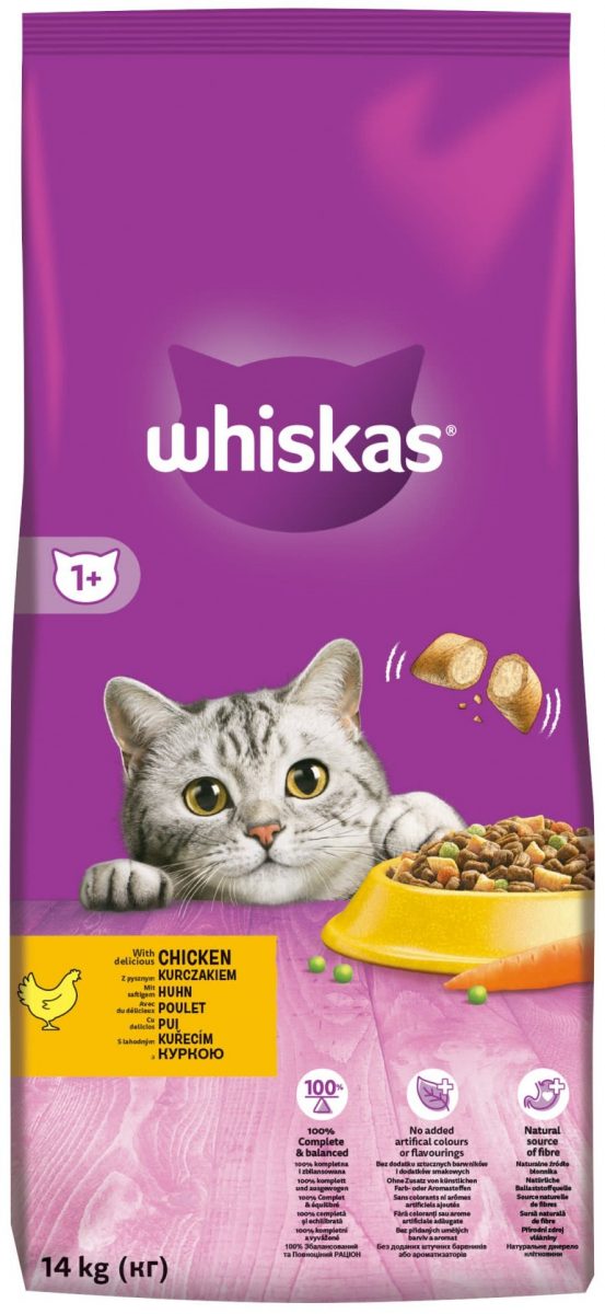 Whiskas Dry s kuřecím masem 14kg