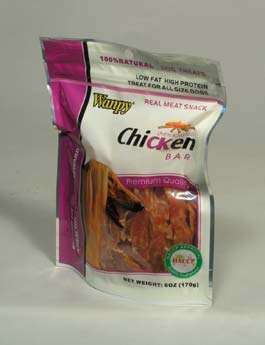 Wanpy Dog pochoutka Jerky Chicken Bar 170g