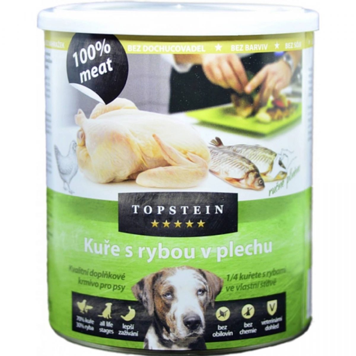 Topstein Kuře s rybou v plechu 800 g