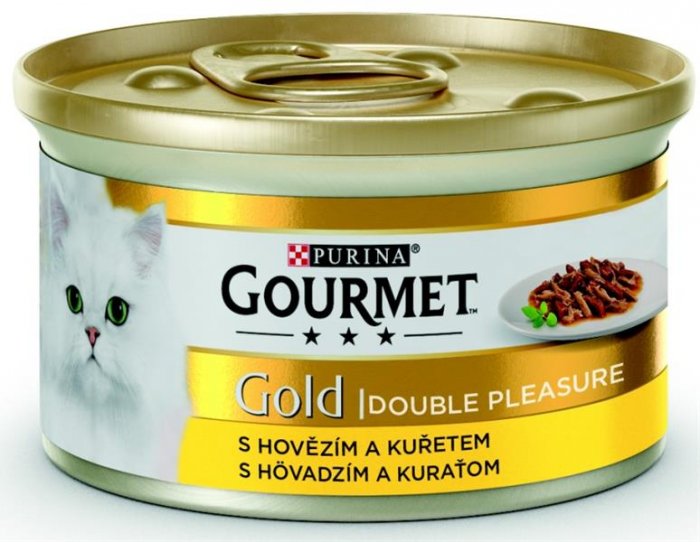 Gourmet Gold konz. kočka duš.hov.a kuře 85g