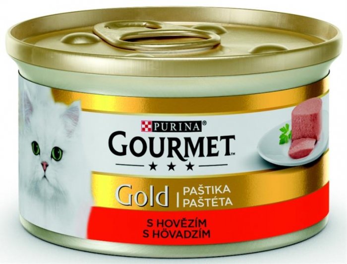 Gourmet Gold konz. kočka jemná paštika hovězí 85g