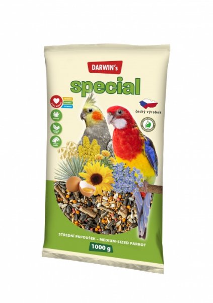 Darwin střední papoušek special 1kg