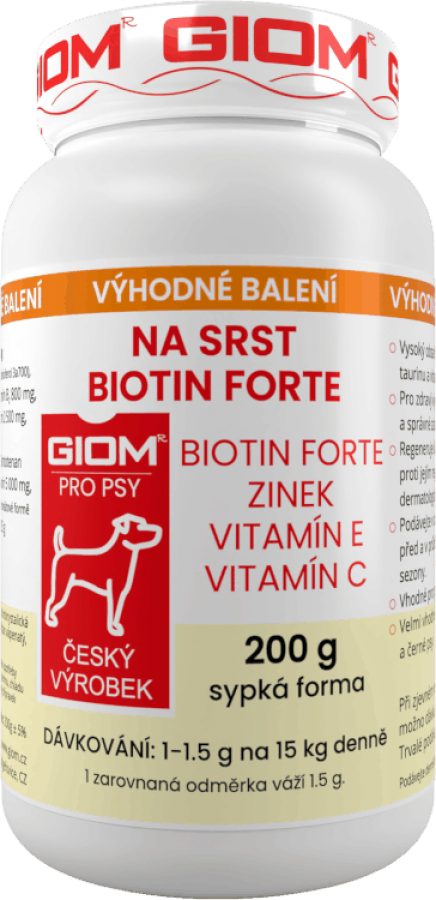Giom ERA Na srst Biotin FORTE pro psy a kočky 200g