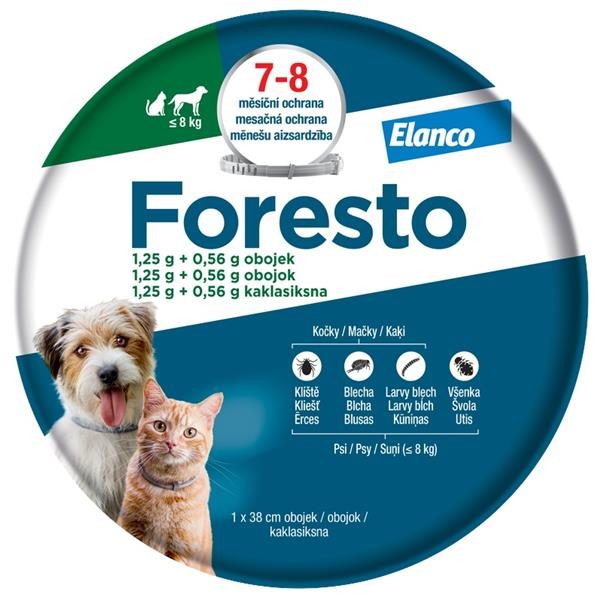 Foresto obojek pro malé psy do 8kg 38cm