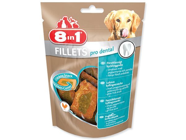 Pochoutka 8in1 Fillets pro dental S 80g