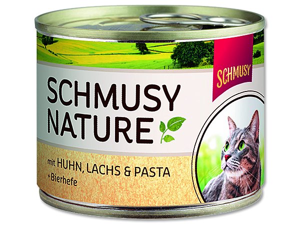 Konzerva Schmusy Nature´s Menü kuře+losos 190g