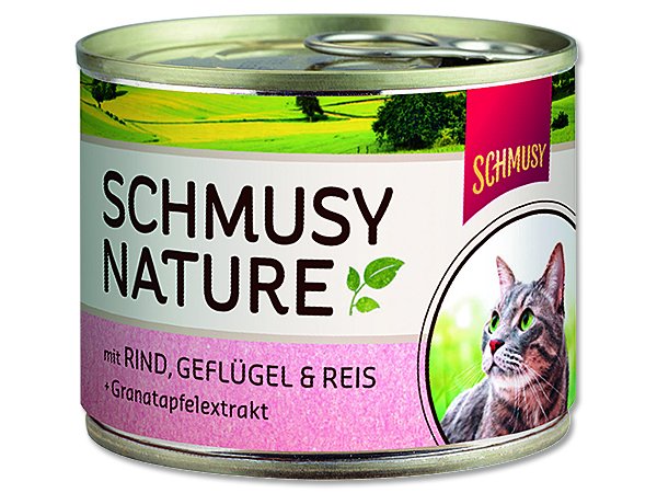 Konz.Schmusy Nature´s Menü hovězí+drůbež 190g