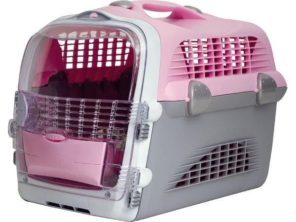 CAT IT Přepravka Design Cabrio růžovo-šedá 51 x 33 x 35 cm 1ks
