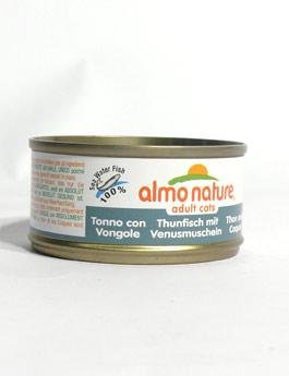 Almo Cat Nature kočky konz. tuňák+mušle 70g