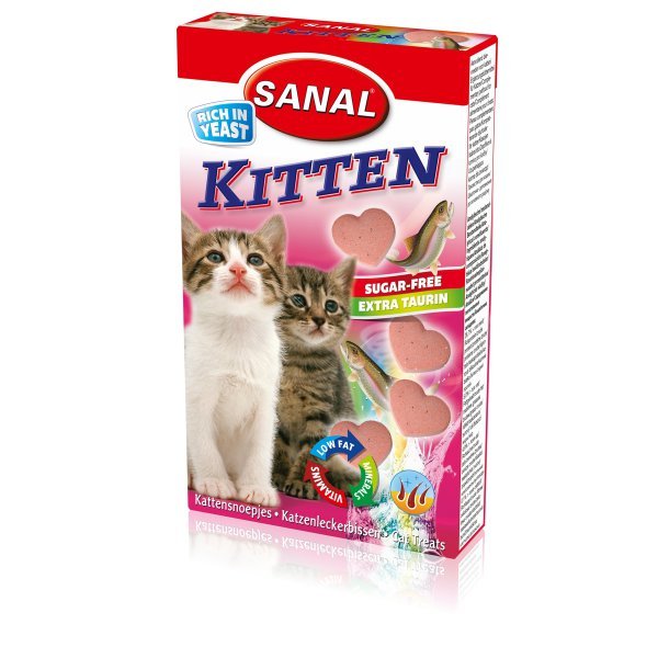 Sanal kočka Kitten srdíčka losos + taurin 40tbl