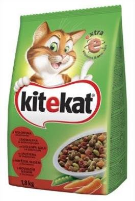 Kitekat Dry hovězí se zeleninou 1,8kg