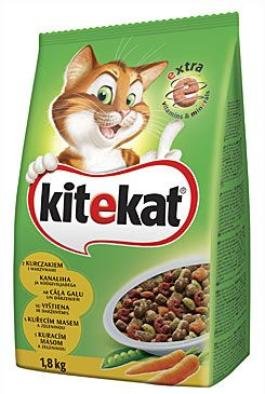 Kitekat Dry kuřecí se zeleninou 1,8kg