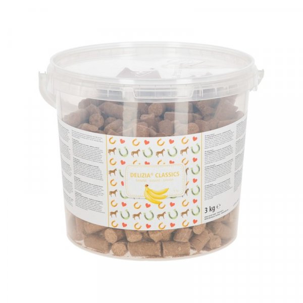 Pochoutka pro koně DELIZIA banán 3kg kbelík