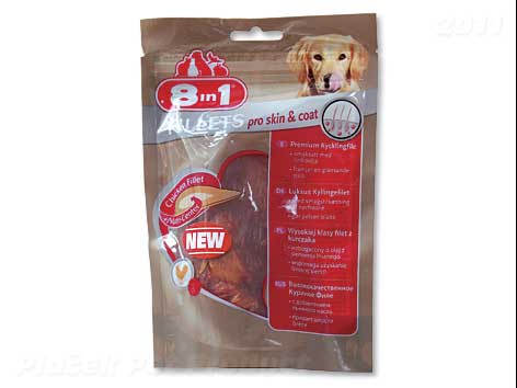 Pochoutka 8in1 Fillets pro skin&coat S 80g