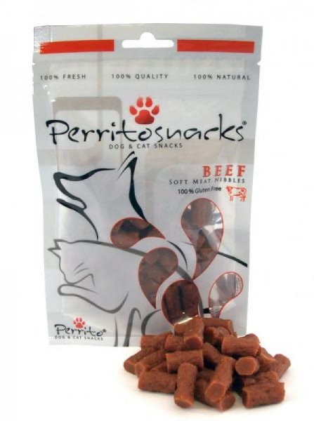 Perrito snacks Beef Nibbles pro psy a kočky 50g