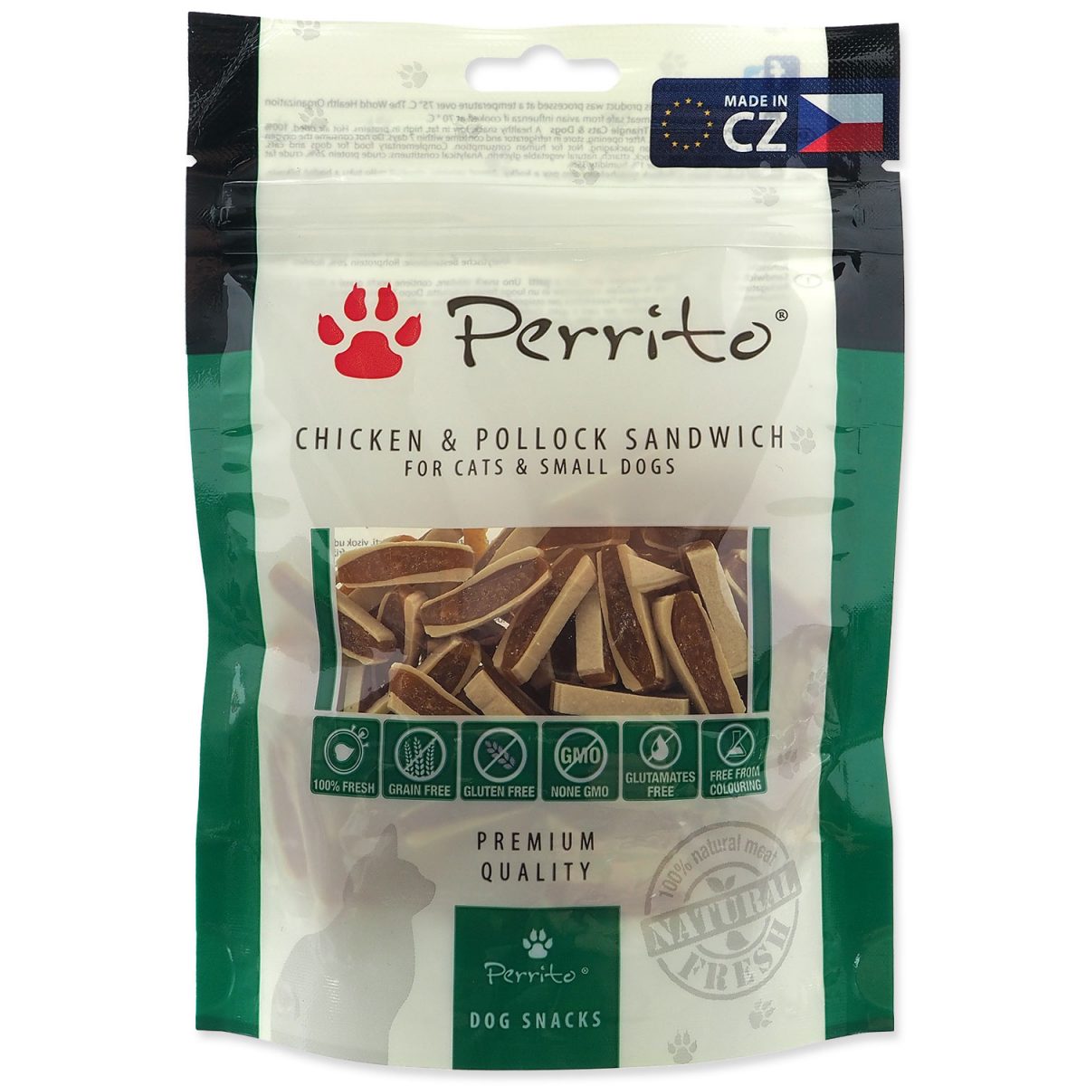 Perrito cat Chicken&Pollock Sandwich triangle 100g