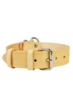 Obojek kožený stahovák 45cmx4cm přírodní