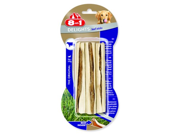 8in1 tyčinka žvýkací Beef Delights 3ks