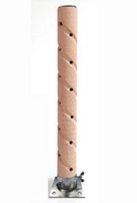 Psí pisoár dřevěný šroubovité drážkování pozink.patka