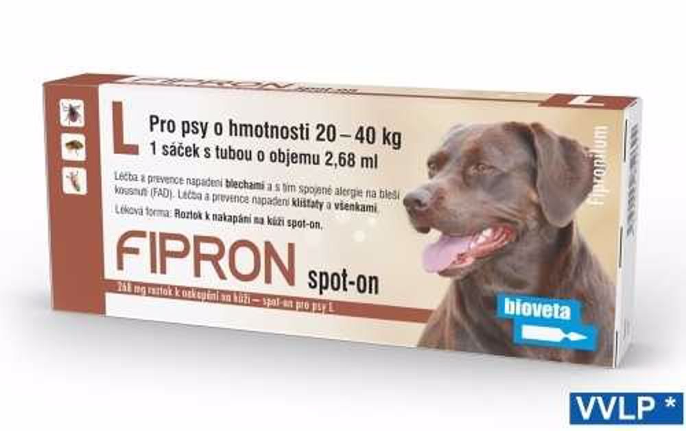 Bioveta Fipron 268mg Spot-On Dog L sol 1x2,68ml