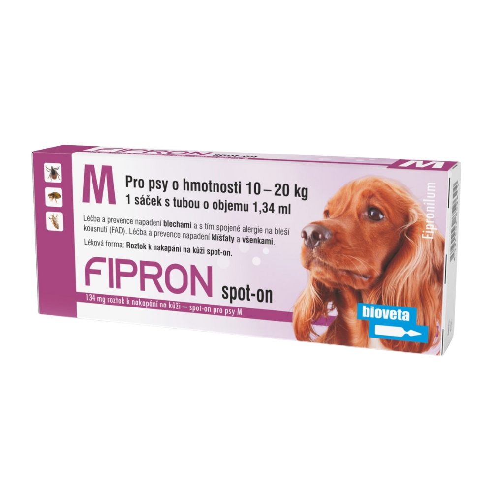 Bioveta Fipron 134mg Spot-On Dog M sol 1x1,34ml