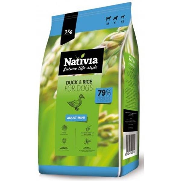 Nativia Dog Adult Mini Duck&Rice 3kg