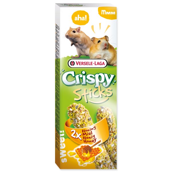 Tyčinky Crispy s medem pro křečky a pískomily 110g