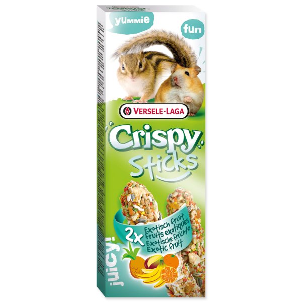 Tyčinky Crispy s exotickým ovocem pro křečky a veverky 110g