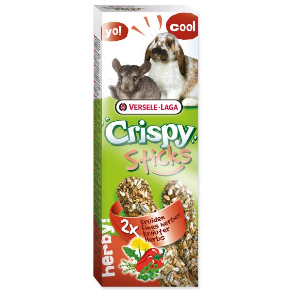 Tyčinky Crispy s bylinami pro králíky a činčily 110g