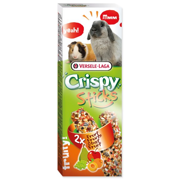 Tyčinky Crispy s ovocem pro králíky a morčata 110g