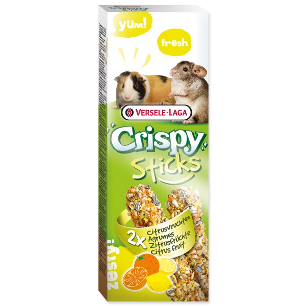 Tyčinky Crispy s ovocem pro morčata a činčily 110g