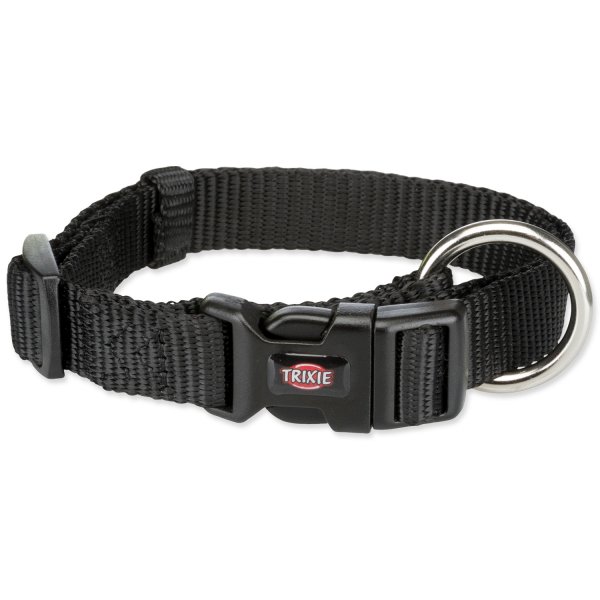 Obojek PREMIUM - černý L-XL:40-65cm/25mm