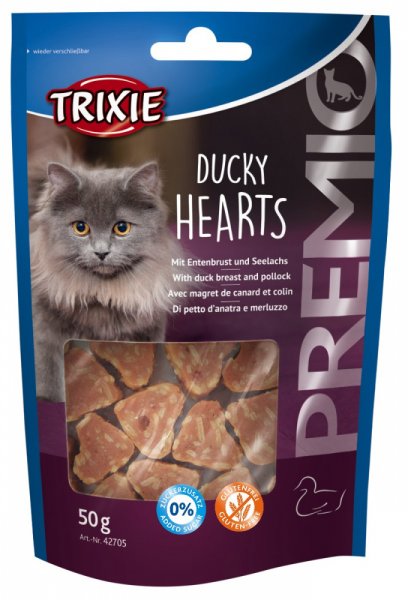 Premio HEARTS light- srdíčka z kachních prsíček a lososa 50g