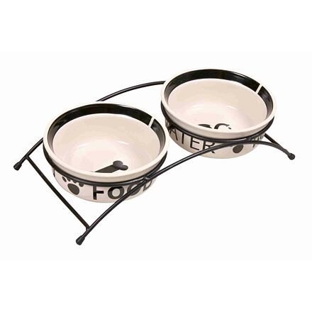 Set keramických misek se stojánkem 2 × 1,6 l/ ø 20 cm/ 41 × 10 × 20 cm