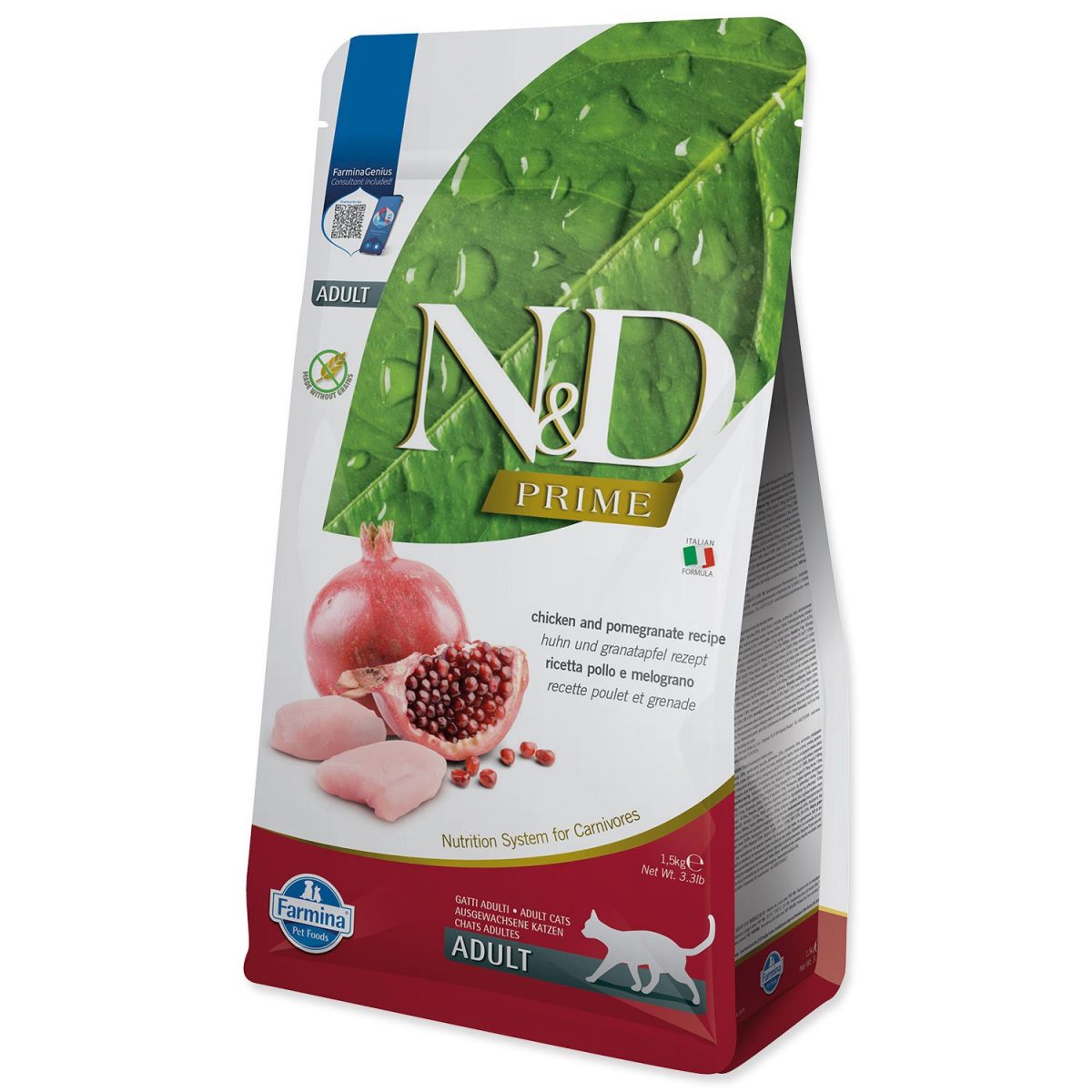 N&D PRIME CAT Adult Chicken & Pomegranate 1,5kg