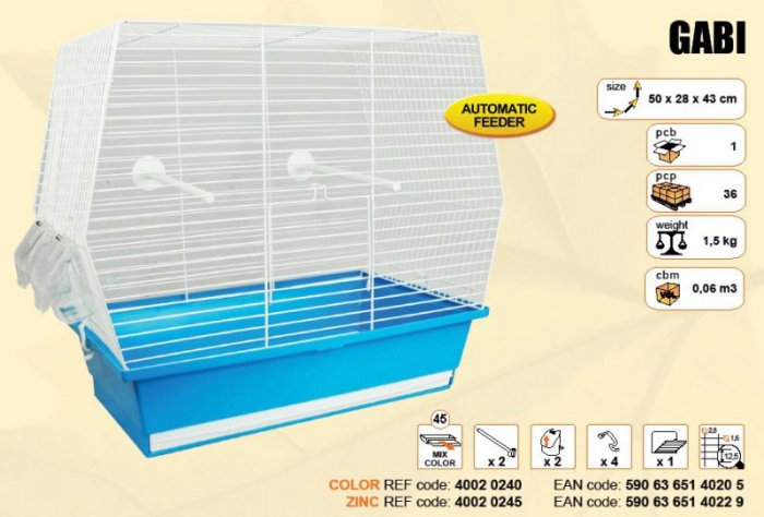 Klec GABI - bílá 500x280x430mm