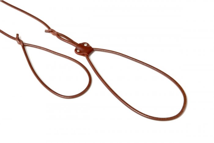 BAFPET Předváděcí vodítko z kulaté kůže Barva: Hnědá, Délka: 6mm x 130cm 50054