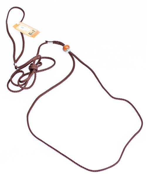 Vodítko nylon předváděcí - hnědé B&F 0,3 x 140 cm