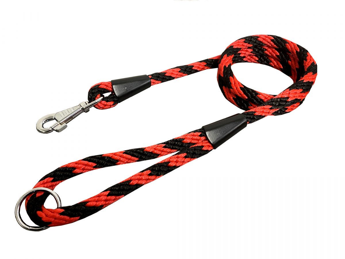 vodítko nylon 14x150 černo-červené