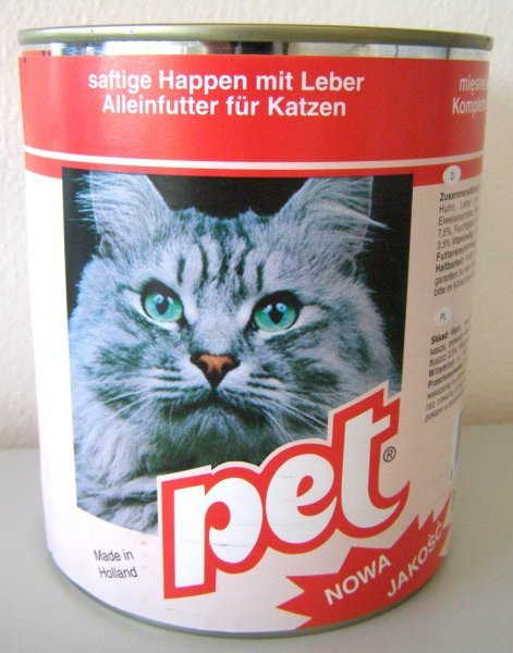 PET KATZE masové kostky s játry pro kočky 855 g