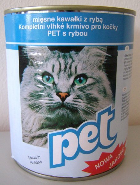 PET KATZE masové kostky s rybou pro kočky 855 g