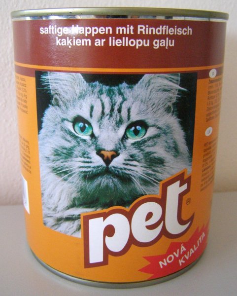 PET KATZE kostky s hovězím masem pro kočky 855 g