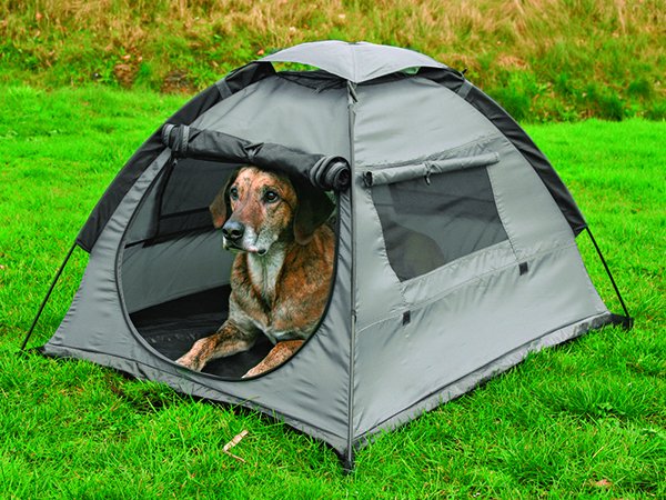 T-Camp STAN pro psa 88x72x115cm - šedý