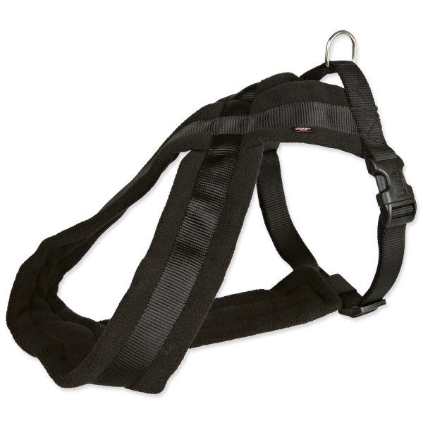 Nylonový postroj PREMIUM podšitý - černá XS-S:hruď:30-55cm/15mm